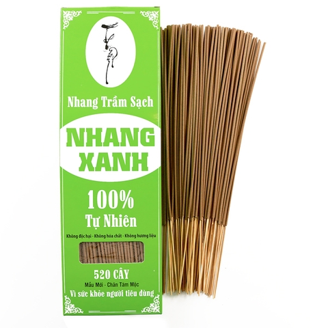 Nhang Trầm Hương (Nhang Xanh)_3 Tấc_Hộp 520 Cây