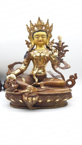 Tượng Tara Lục Độ Mẫu Bồ Tát_Chất liệu Đồng Vẽ Nepal_Cao 34cm