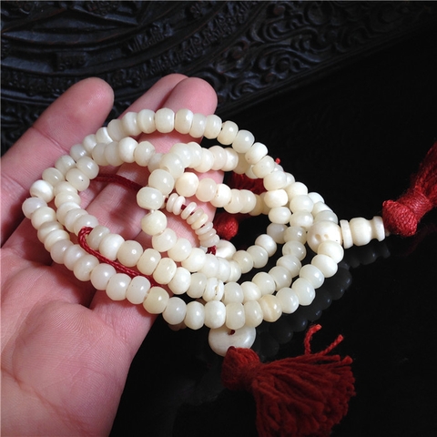 Chuỗi Xương Trâu Yak Ngà Trơn_10 Ly_108 Hạt