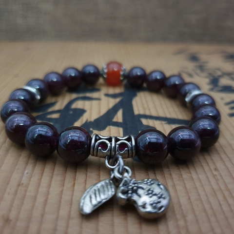 Chuỗi Đá Garnet Phụ Kiện Đeo Tay_9ly