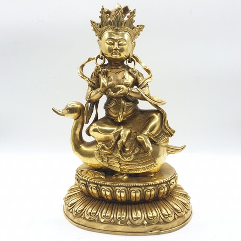 Tượng Tara Bồ Tát Cưỡi Ngỗng_Chất liệu Đồng_Cao 30cm