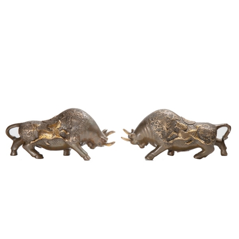 Trâu Khắc Hỏa Kỳ Lân (1 Cặp)_9cm_Tượng Phong Thủy