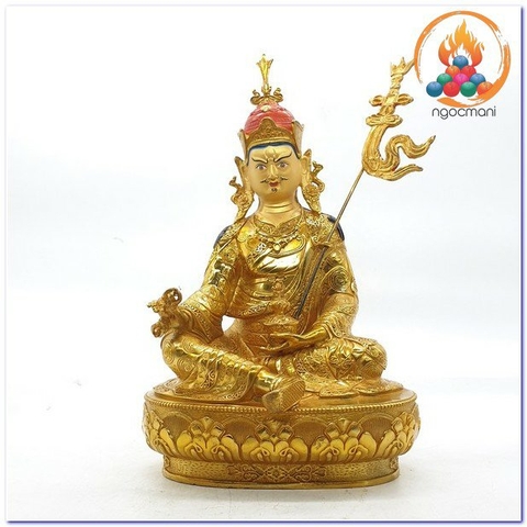 Tượng Tổ Liên Hoa Sinh Padmasambhava_Chất liệu Đồng Vẽ_Cao 33cm