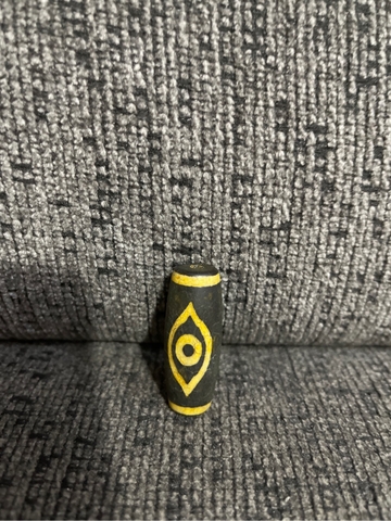 Đá Dzi Đen -Xanh Cổ Mắt Hộ Pháp 39x14mm-12gr