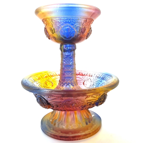 Bộ Ly Cúng Hộ Pháp Đá Ngũ Sắc_11x5,5cm_10x7cm