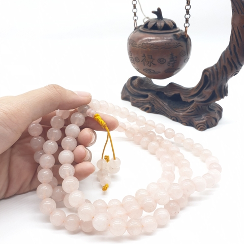 Chuỗi Đá Thạch Anh Hồng_10 Ly_108 Hạt