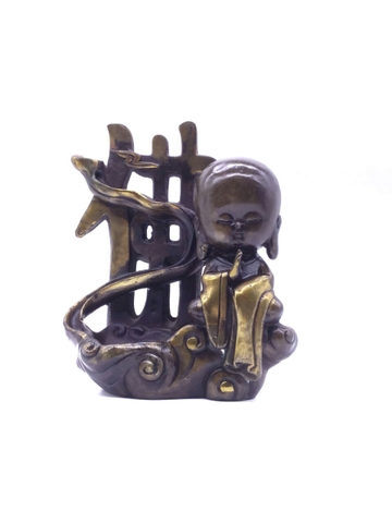 Lư Xông Khói Chú Tiểu Tay Hợp Chưởng_15x20cm