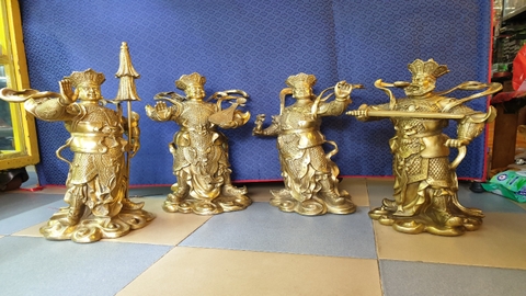 Tượng Tứ Đại Thiên Vương_Chất liệu Đồng_Cao 40cm