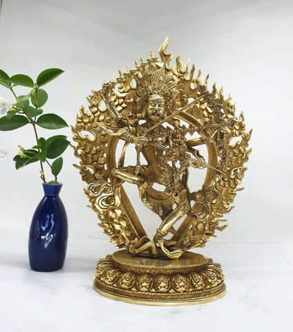 Tượng Tác Minh Phật Mẫu Kulukule_Chất liệu Đồng Trơn_Cao 36cm