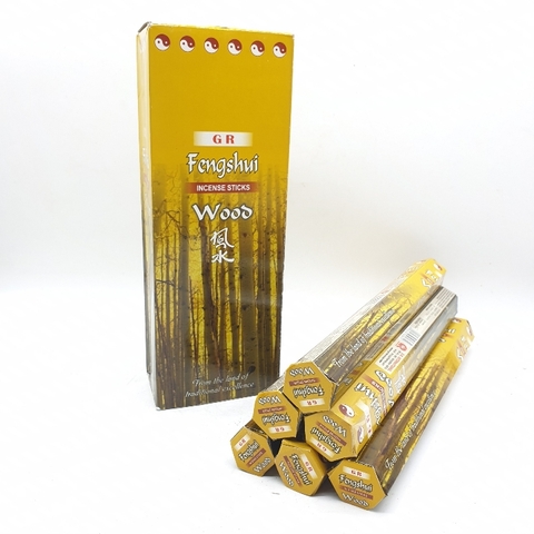 Nhang Ấn Độ Fengshui Wood (Gỗ Phong Thủy)_23cm_Hộp 6 Ống