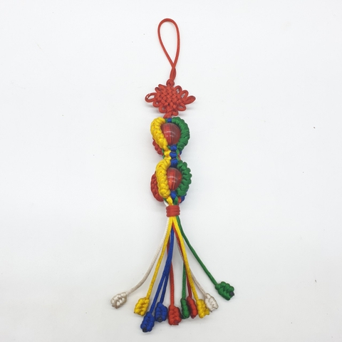 Dây Thắt Chày Kim Cang Tua Ngũ Sắc_Dài 26cm