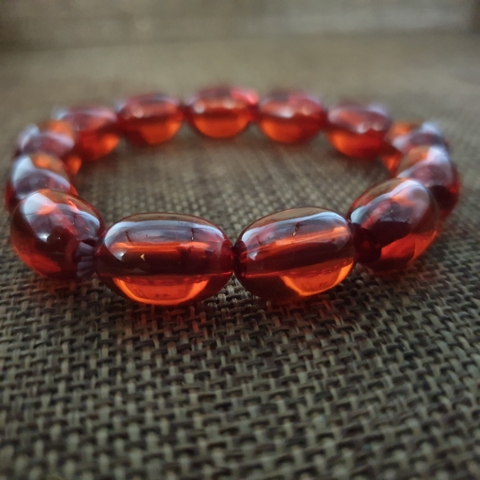 Chuỗi Đá Topaz Bầu Đỏ Đeo Tay_14ly