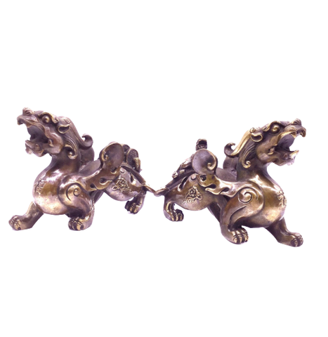 Tỳ Hưu Lưng Tiền Sừng Cong _15cm_Tượng Phong Thủy