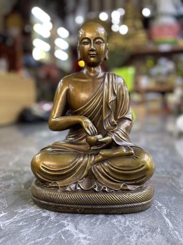 Tượng Phật Ngài SiVaLi Đồng Nâu 30x20cm