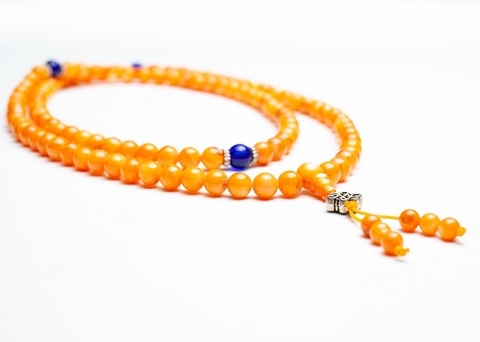 Chuỗi Đá Ốc Xà Cừ Cam_7 Ly_108 Hạt