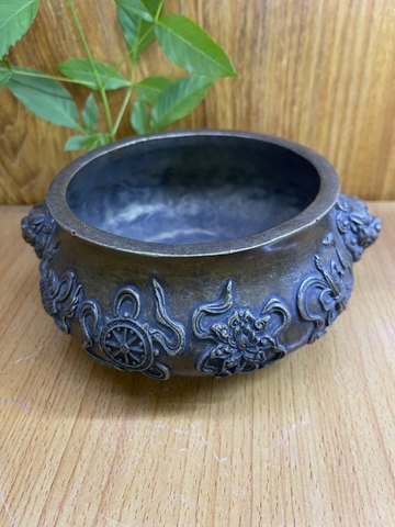 Lư Hoặc Bát Hương Khắc Bát Bảo Cát Tường8x18cm-CN1600gr