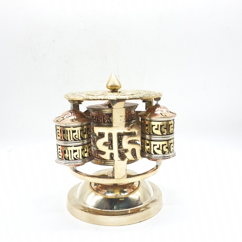 Kinh Luân Để Bàn Mandal_ Hàng Thủ Công Nepal_13x13 cm