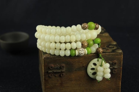 Chuỗi Hạt Bạch Ngọc Trai Trắng_8 Ly_108 Hạt