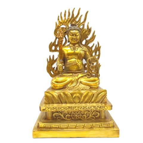 Tượng Bất Động Minh Vương_Chất liệu Đồng Trơn_Cao 35cm