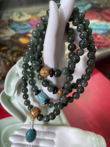 Chuỗi Đá Tourmaline Nhiều Màu_5-6 Ly_108 Hạt