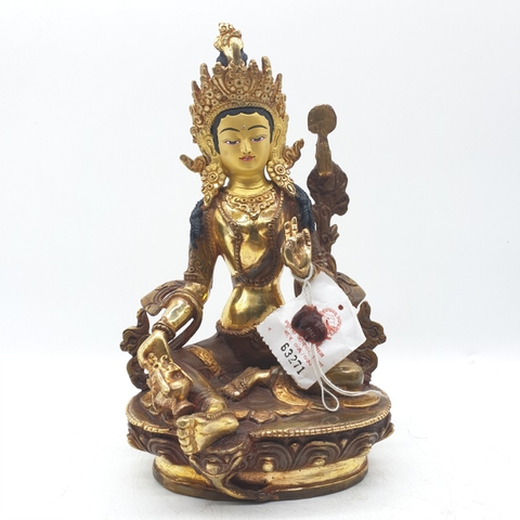 Tượng Trừ Cái Chướng Bồ Tát_Chất liệu Đồng Vẽ_Cao 23cm