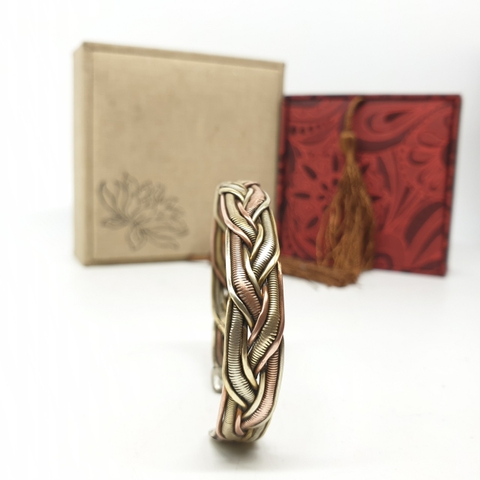 Vòng Tay Nút Thắt 2 Dây Đan_Chất liệu Đồng_10mm