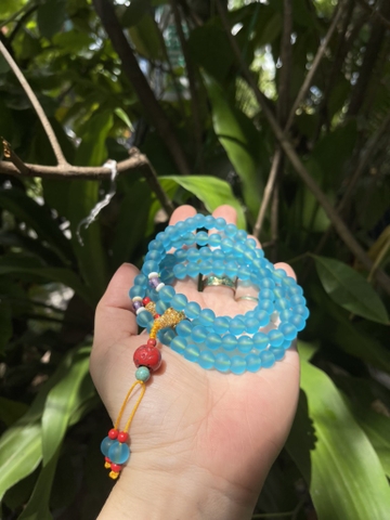 Chuỗi Đá Lưu Ly Xanh Dương_8 Ly_108 Hạt