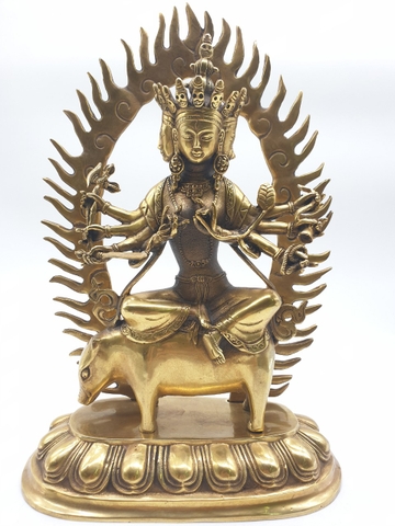 Tượng Ma Lợi Chi Thiên Marici_Chất liệu Đồng Trơn_Cao 30cm