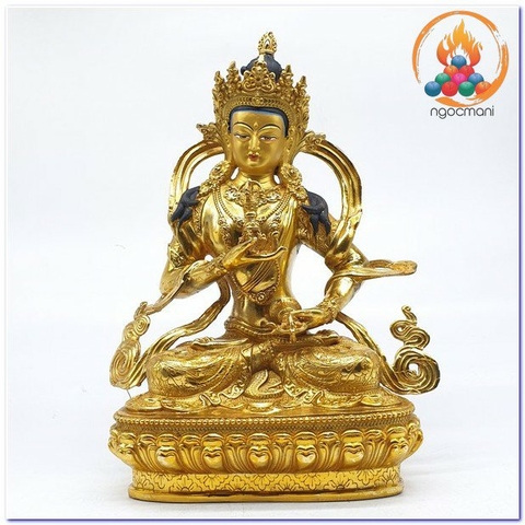 Tượng Phật Kim Cang Tát Đỏa_Chất Liệu Đồng Vẽ_Cao 32cm