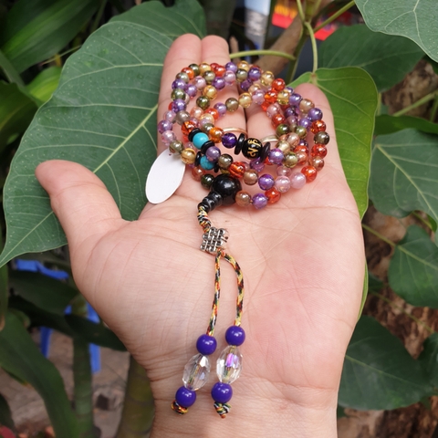 Chuỗi Đá Topaz Ngũ Sắc_6ly_108 hạt