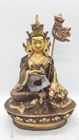 Tượng Thần Tài Liên Sư Orygen Norlha Dzambala_Chất liệu Đồng Vẽ Nepal_Cao 34cm