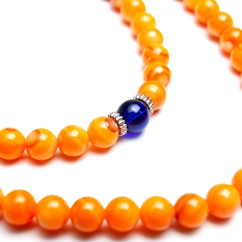 Chuỗi Đá Ốc Xà Cừ Vàng_6 Ly_108 Hạt