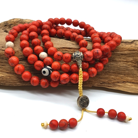 Chuỗi Đá San Hô Đỏ_ 10 Ly_108 Hạt