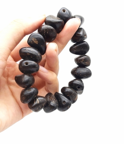 Chuỗi Gỗ Dừa Điếc Đen,Lỗ Đeo Tay_17ly