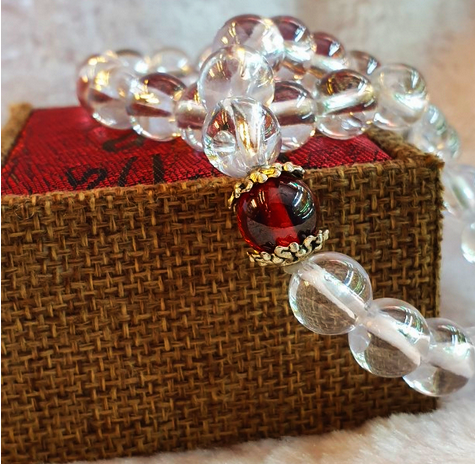 Chuỗi Đá Topaz Trắng Đeo Tay_14ly