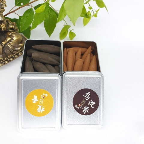 Nhang Viên Trầm Hương Đen-Hộp Thiếc 25 Viên Lớn