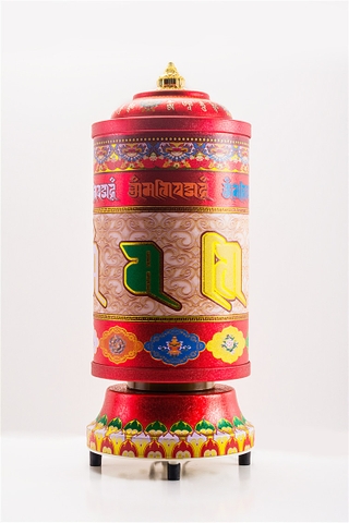 Kinh Luân Điện Trung Có Nhạc Đỏ Vàng Tây Tạng_30x14cm