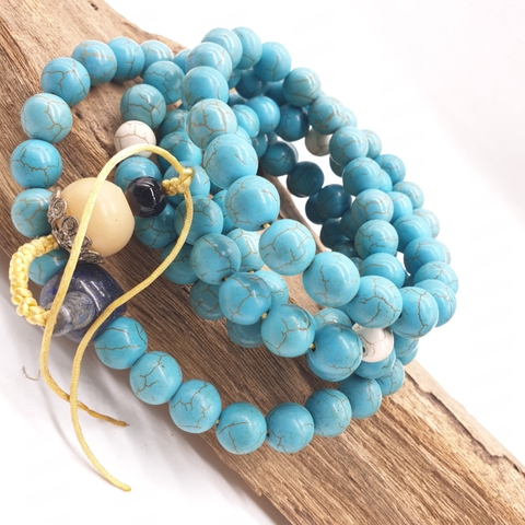 Chuỗi Đá San Hô Xanh_12 Ly_108 Hạt