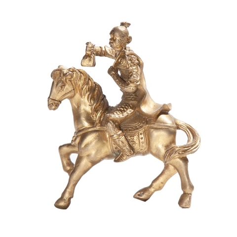 Thượng Mã Phong Hầu Cầm Tiền Cưỡi Ngựa_10cm_Tượng Phong Thủy
