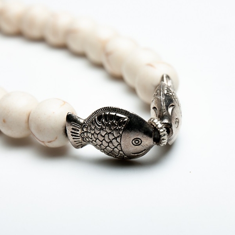 Chuỗi Đá San Hô Trắng Đeo Tay_ 8ly