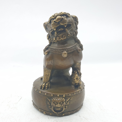 Sư Tử Bắc Kinh Đứng Trống_11cm_Tượng Phong Thủy