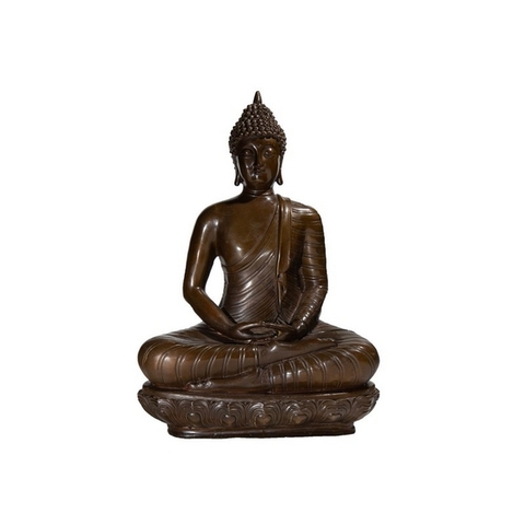 Tượng Phật Bổn Sư Thích Ca Mâu Ni Thái_Chất liệu Đồng Nâu_Cao 37cm