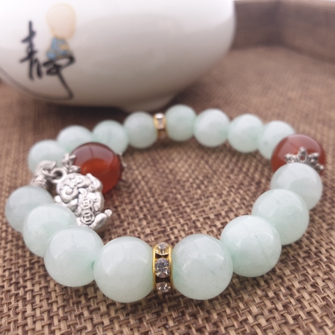 Chuỗi Đá Thạch Anh Xanh Ngọc, Phụ KiệnTỳ Hưu Đeo Tay_10ly