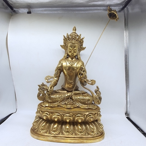 Tượng Phật Bạch Tản Cái_Chất liệu Đồng_Cao 46cm