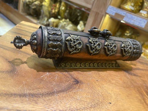 Lư Dài Nepal Chày Ngũ Trí Phật_30x7cm