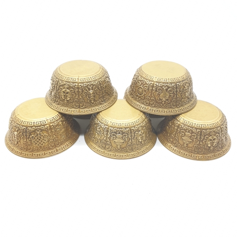 Bộ Ly Cúng Dường Nước Khắc 8 Món Cát Tường_7cm