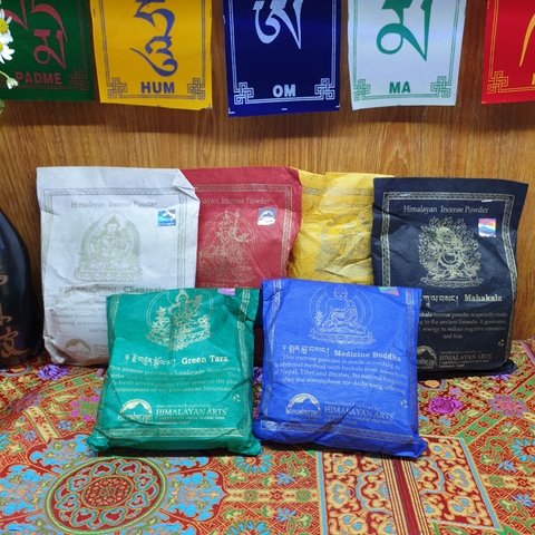 Bột Hương Bon Tôn Hoàng Thần Tài Dzambala_130gr/Gói Màu Vàng