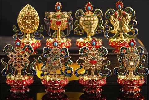 Bát Bảo Cát Tường_Chất liệu Hợp Kim Đồng_10x6cm