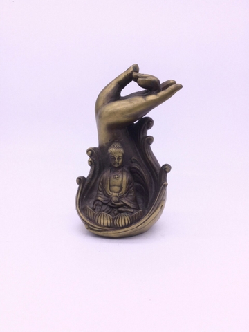 Lư Xông Khói Bàn Tay Phật Thác Khói_18x10cm