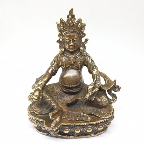 Tượng Hoàng Thần Tài Dzambala_Chất liệu Đồng Trơn_Cao 15cm